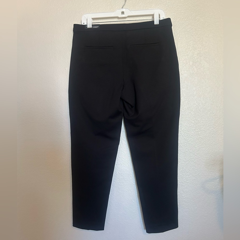 NWT Liverpool Tyler Textured Black Trousers with Elastic Waist Sz 10/30 - Picture 4 of 10